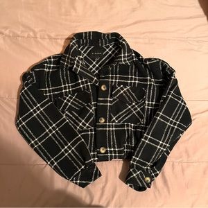 Cropped Plaid Sweater